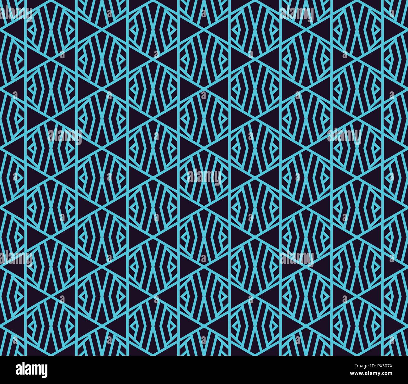 Vector seamless pattern. Modern stylish linear texture. Repeating geometric tiles with line elements. Stock Vector