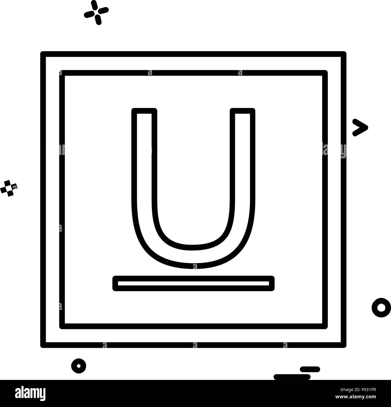 Underline icon design vector Stock Vector Image & Art Alamy