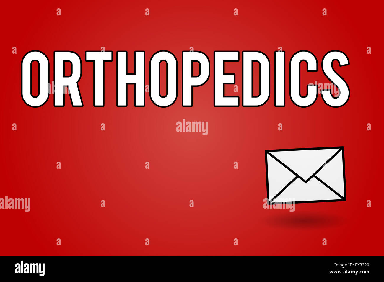 Handwriting text Orthopedics. Concept meaning Medical specialty