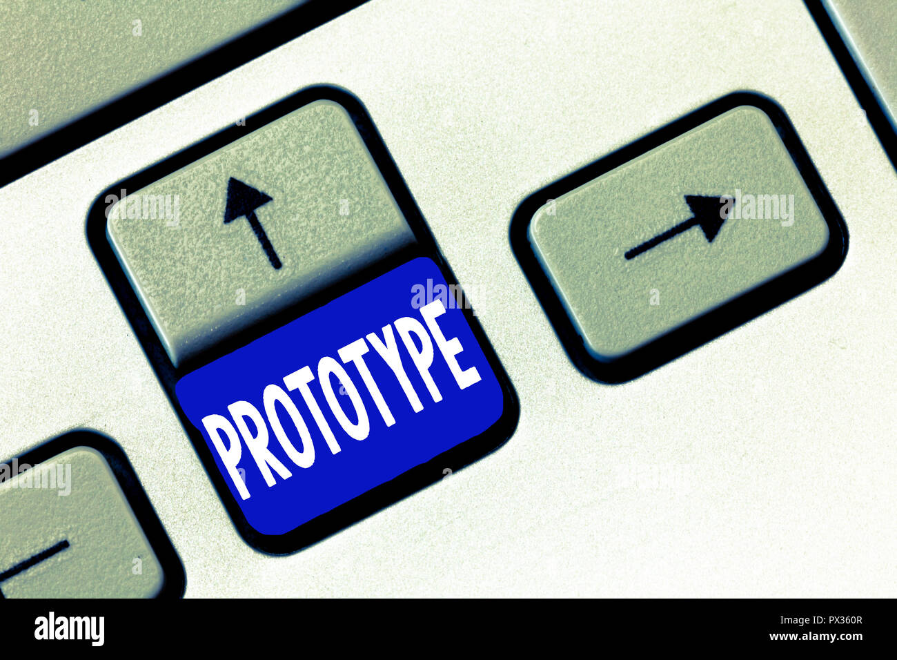 Word writing text Prototype. Business concept for Preliminary project design version of device vehicle product. Stock Photo