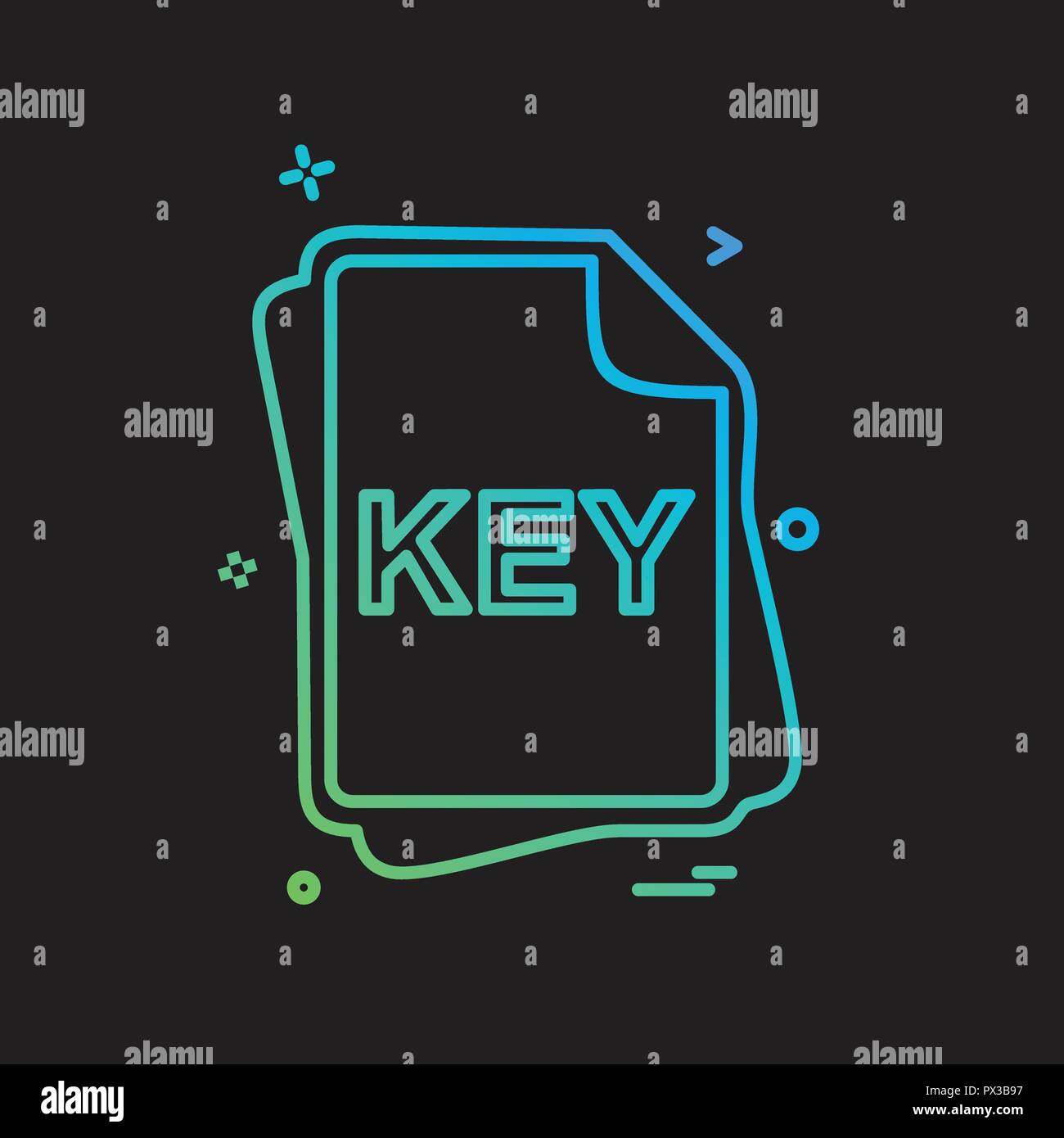 KEY file type icon design vector Stock Vector Image & Art - Alamy