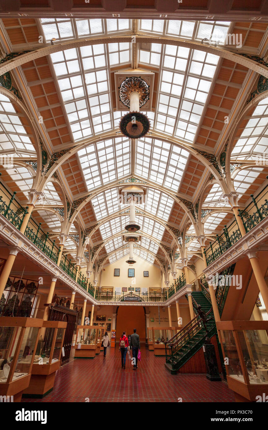 Interior of the Industrial Gallery at the Birmingham Museum and Art Gallery, England Stock Photo