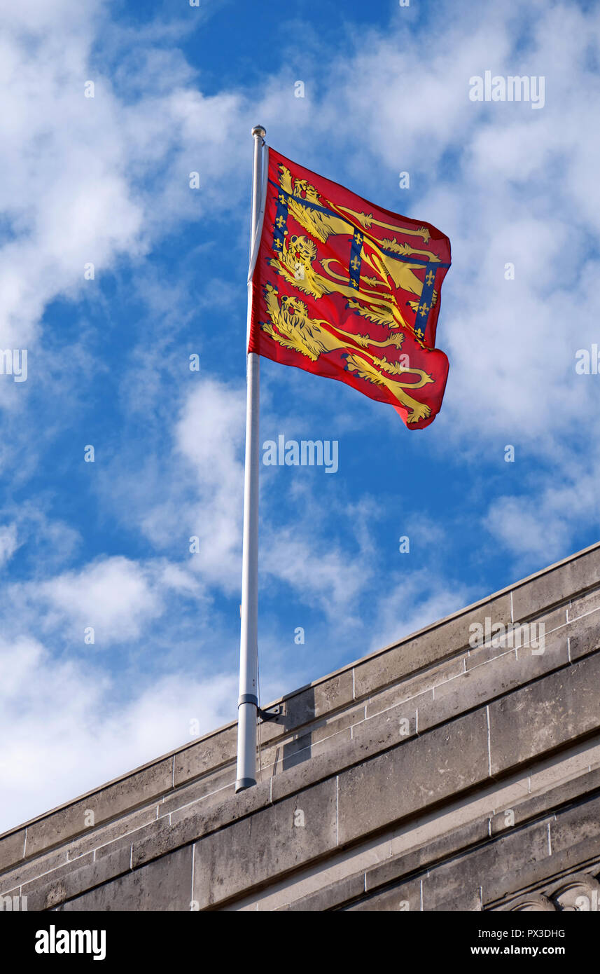 The flag of the Duchy of Lancaster, London Stock Photo
