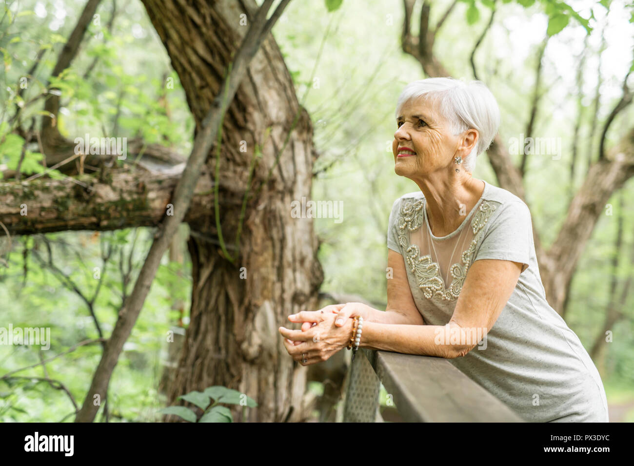 Mature woman spring sun hi-res stock photography and images - Alamy