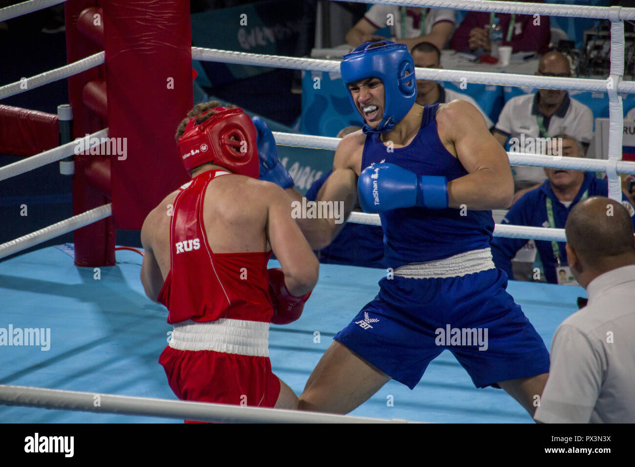 October 18, 2018 - Buenos Aires, Buenos Aires, Argentina - The British boxer  Itauma Karol won the gold medal of the Men's Lightweight Weights (81 kg),  in the Youth Olympic Games, Buenos