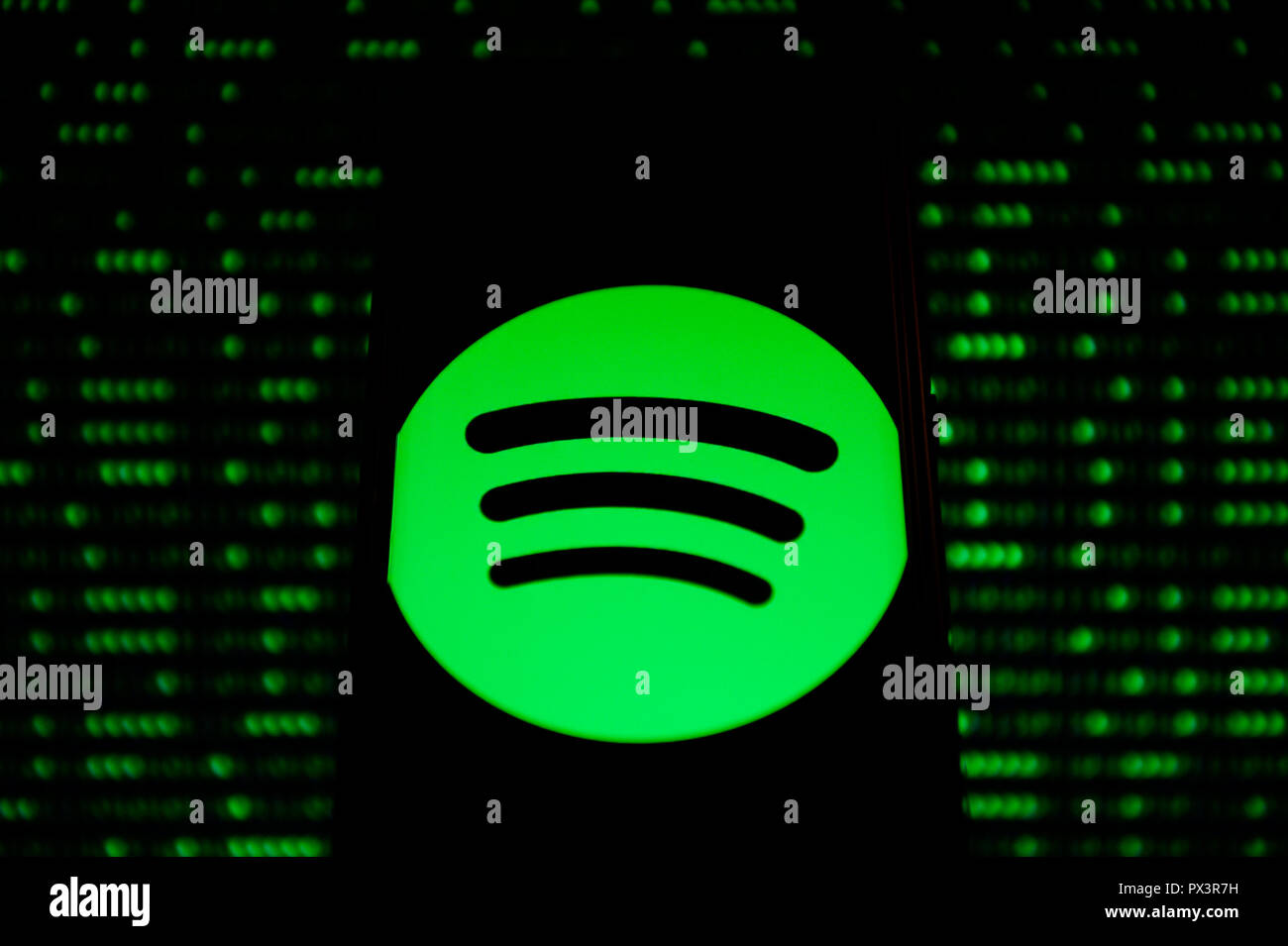 Krakow, Poland. 19th Oct, 2018. Spotify logo is seen in an Android mobile device. Credit: Omar Marques/SOPA Images/ZUMA Wire/Alamy Live News Stock Photo