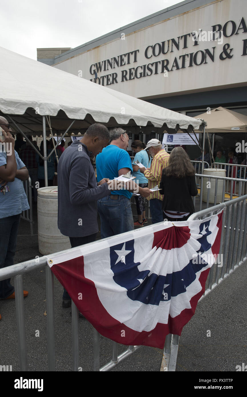 Lawrenceville, GA, USA. 19th Oct, 2018. County