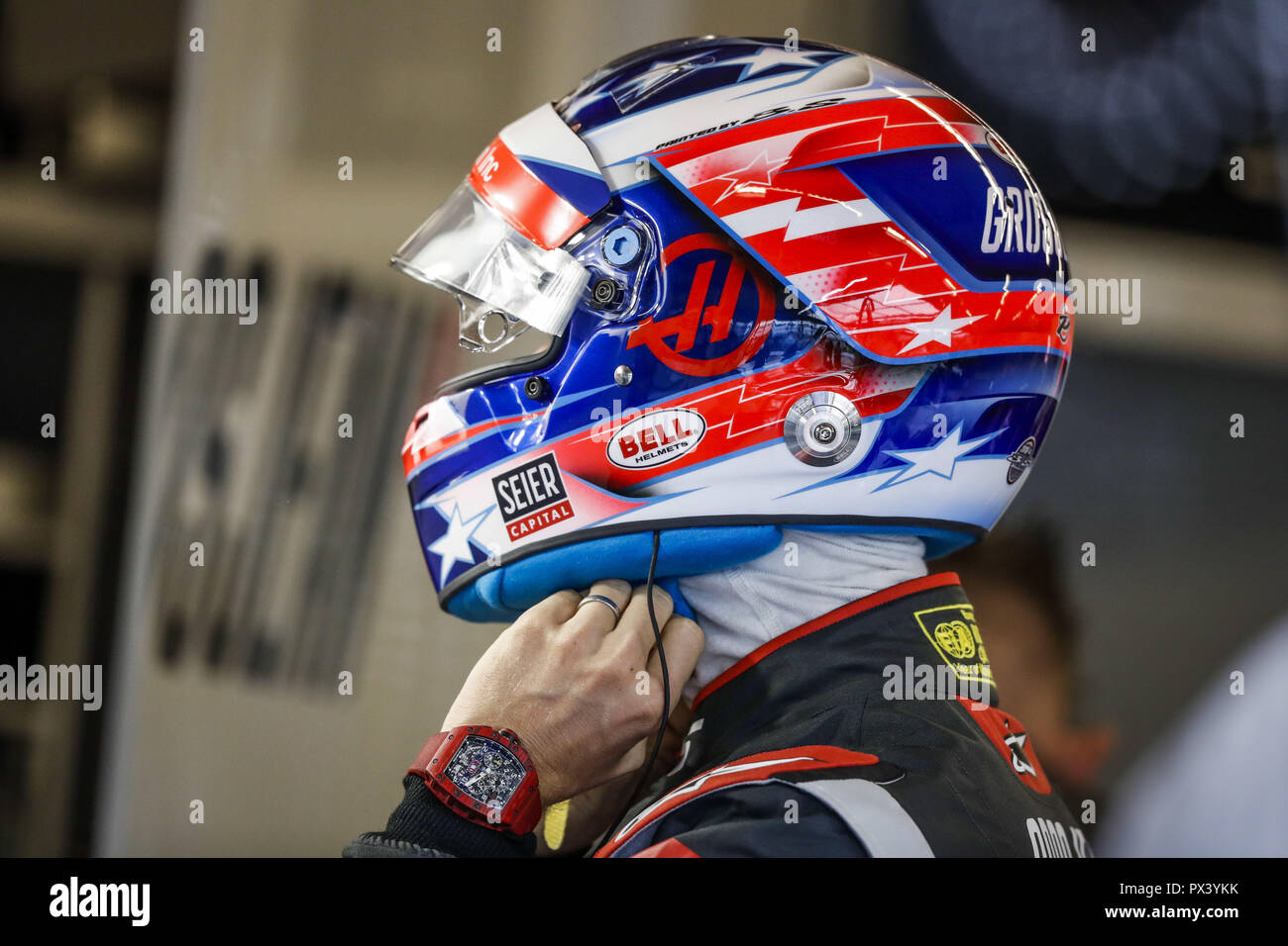 Un casque spécial pour Grosjean au GP de ance