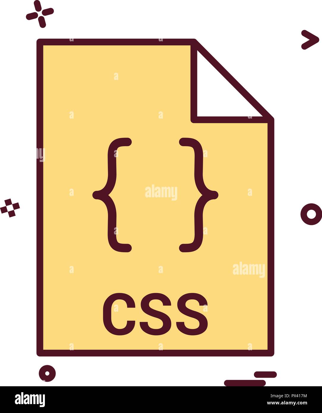 css file file extension file format icon vector design Stock Vector ...