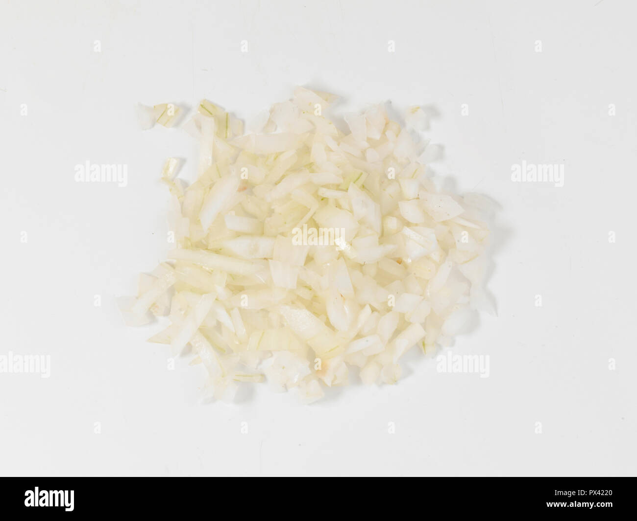 Chopped onion on white hi-res stock photography and images - Alamy