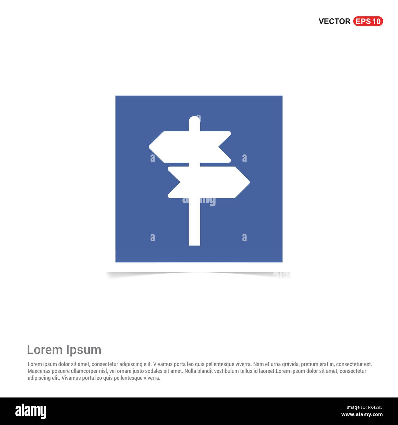 Direction signboard icon - Blue photo Frame Stock Vector Image & Art ...