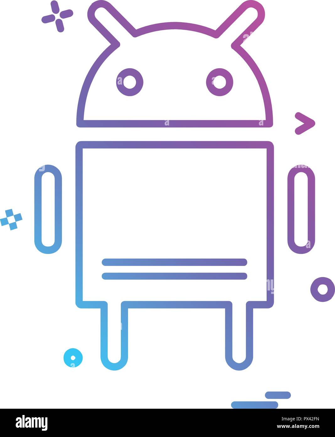 Android icon design vector Stock Vector Image & Art - Alamy