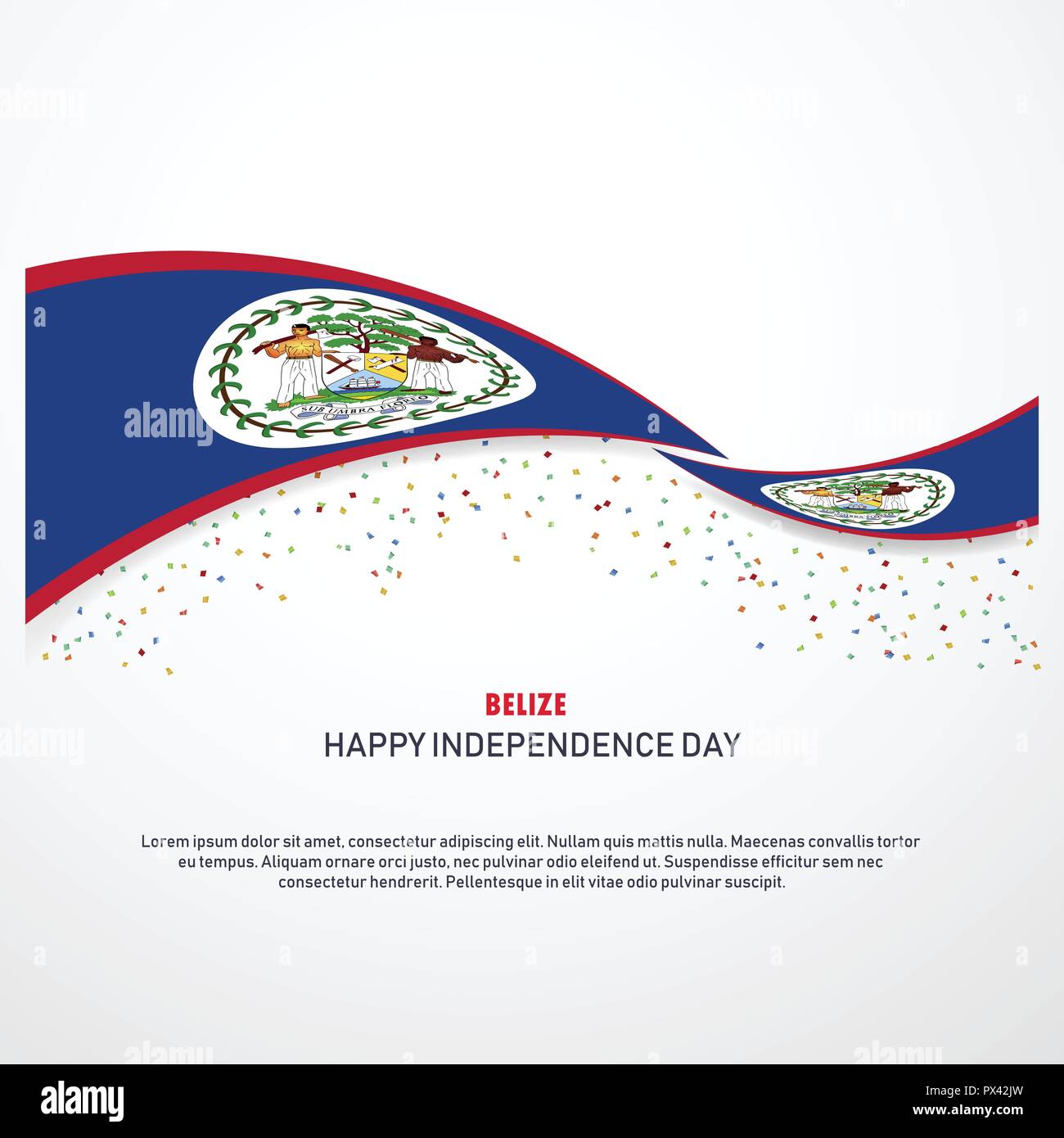 Belize Happy independence day Background Stock Vector Image & Art Alamy