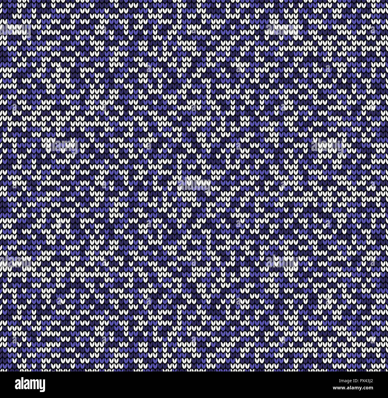 Abstract blue and white seamless knitting pattern background Stock ...