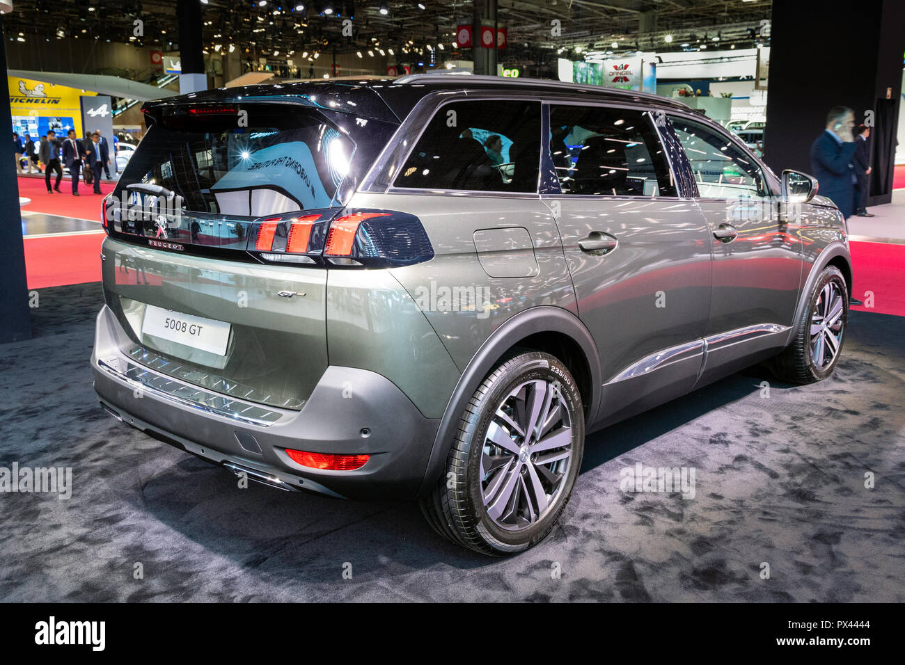 PARIS - OCT 2, 2018: Peugeot 5008 GT SUV car showcased at the Paris Motor Show. Stock Photo