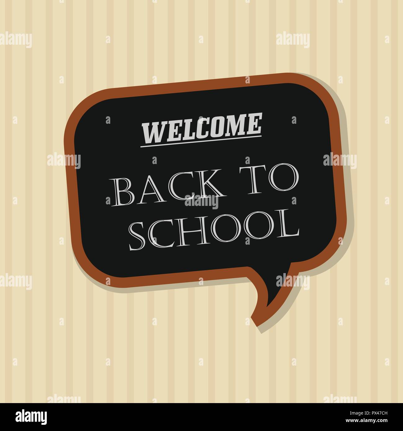 Back to school typographic design with stylish background vector Stock ...