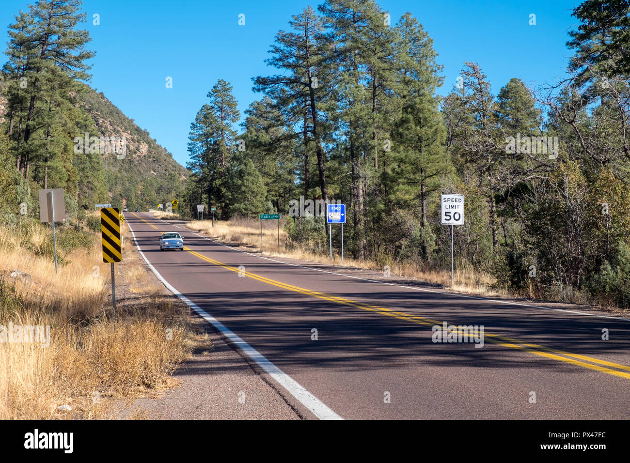 Rural road, Arizona, USA Stock Photo