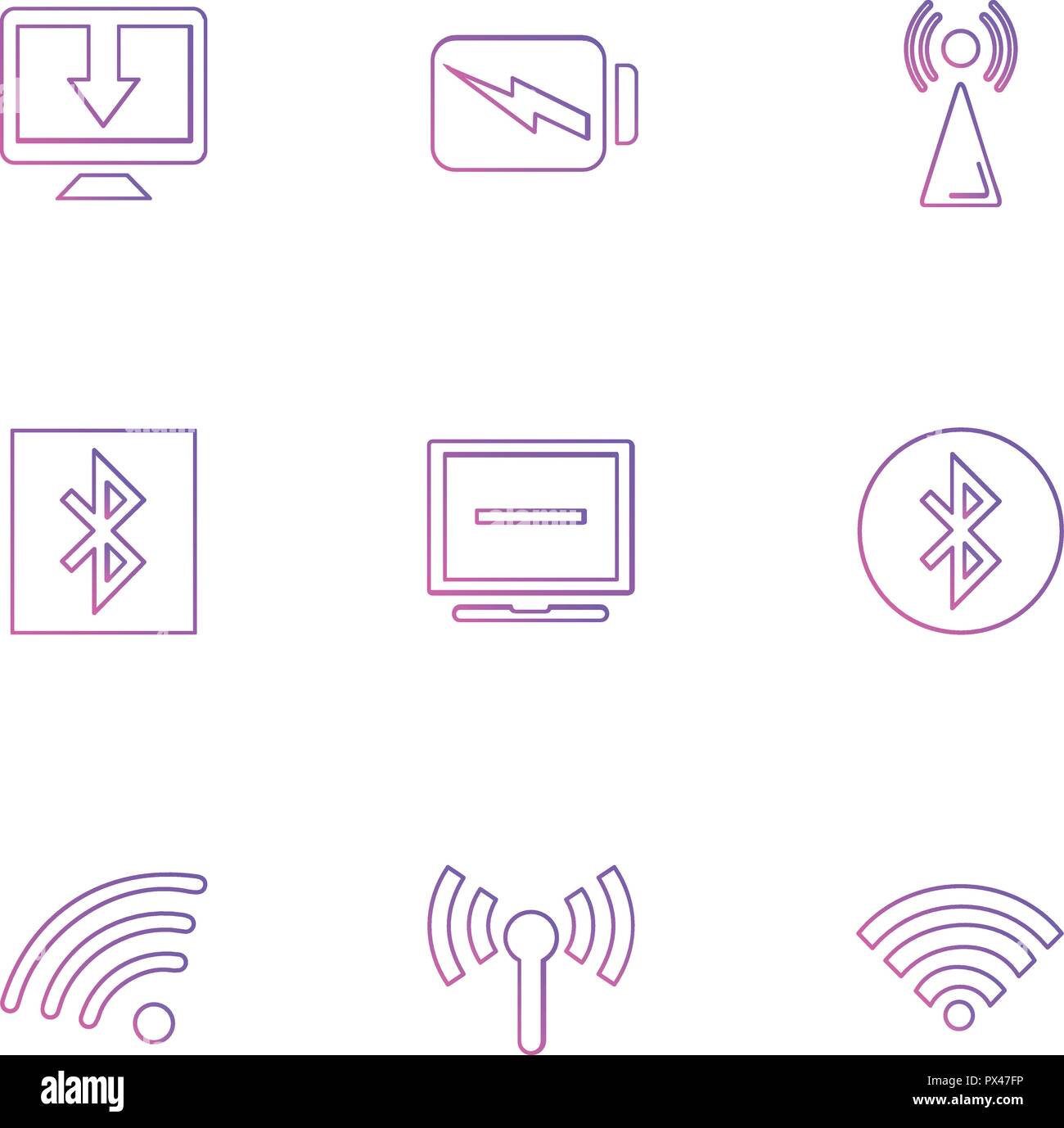 battery , wifi , network , infrared , signals , web , user interface ...