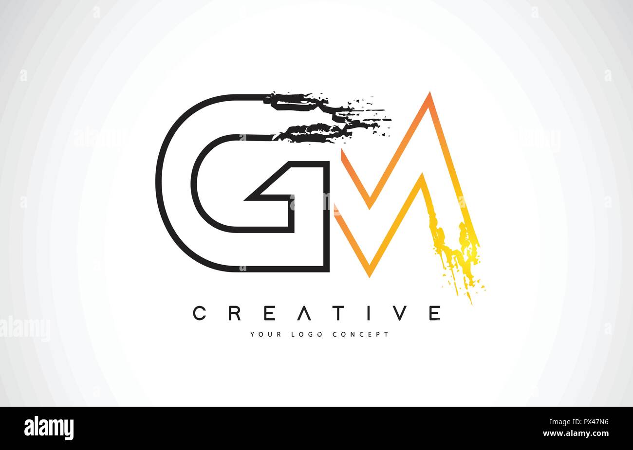 vector monogram gm logo design