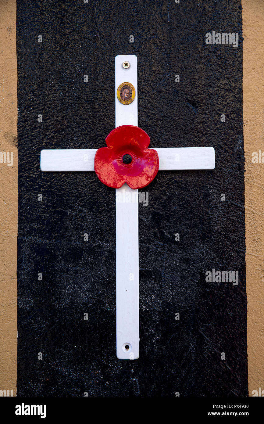 Belfast, northern Ireland. Loyalist memorial to IRA victims on Shankill road.  Ulster, U.K. Stock Photo