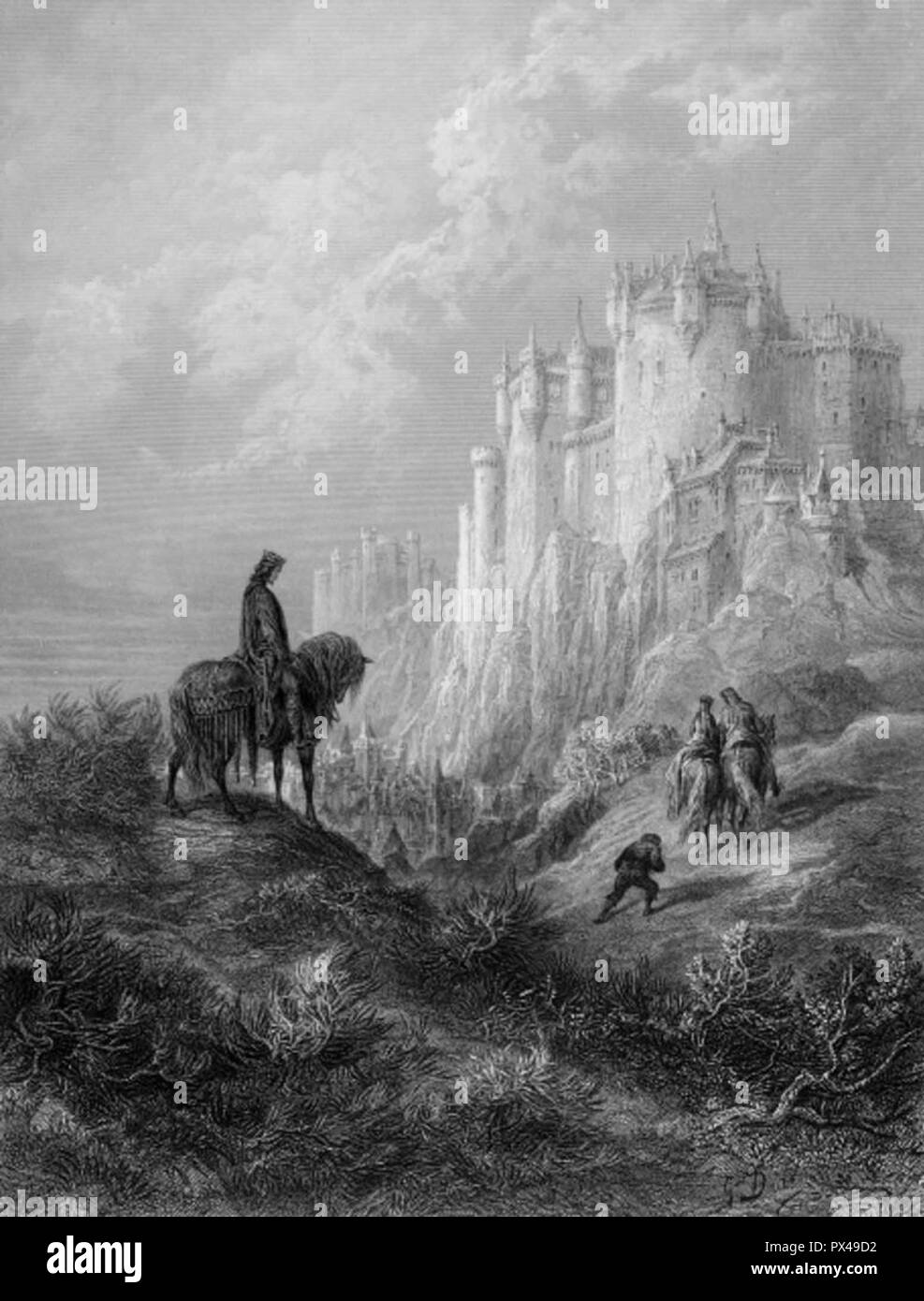 Camelot, illustration from 'Idylls of the King' by Alfred Tennyson