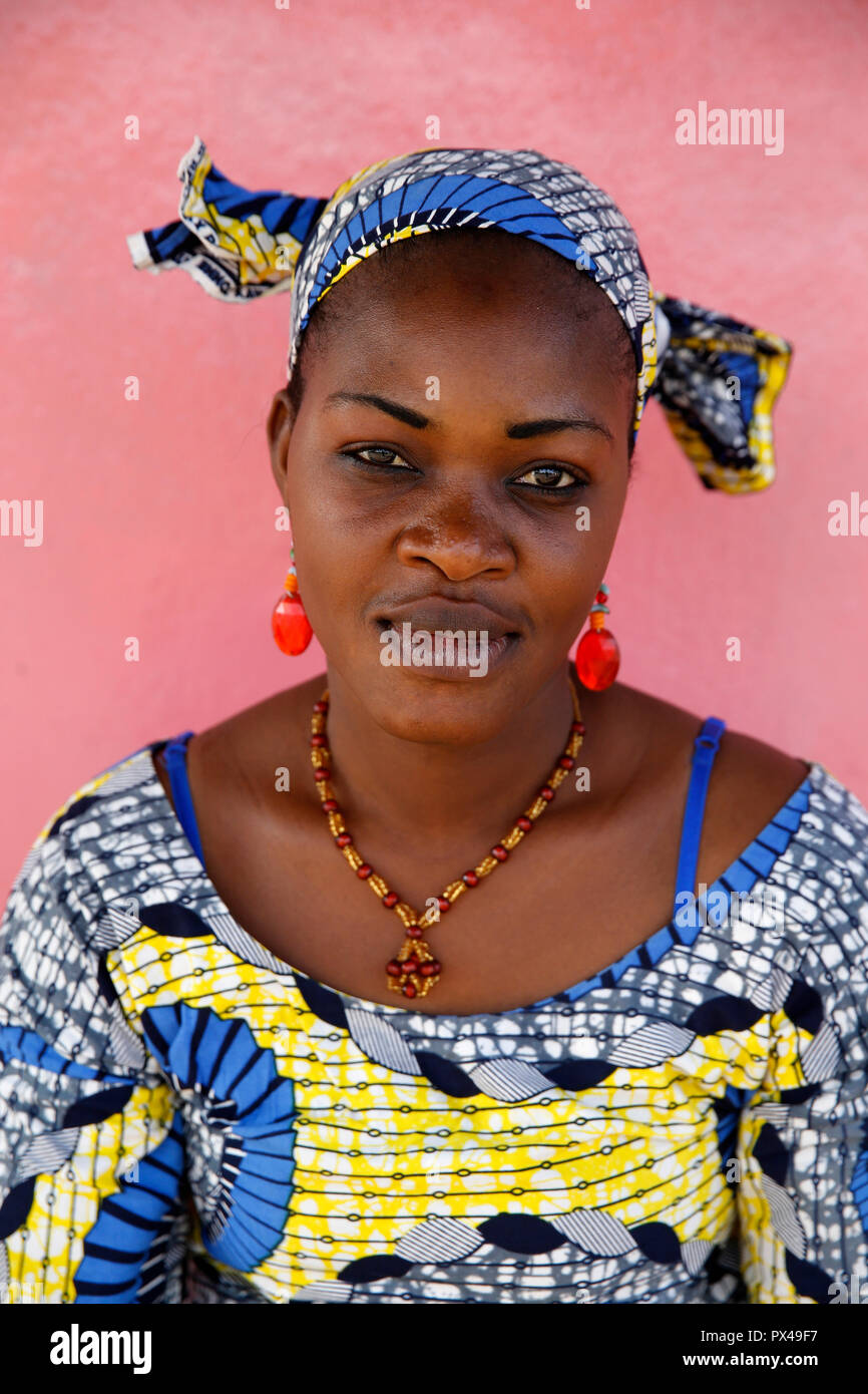 Togolese woman in Dapaong, Togo. Stock Photo