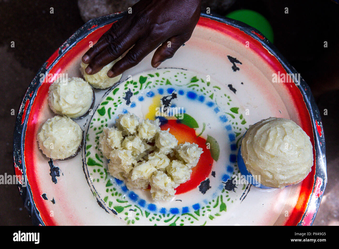 Shea butter for sale at Dapaong market, Togo Stock Photo Alamy