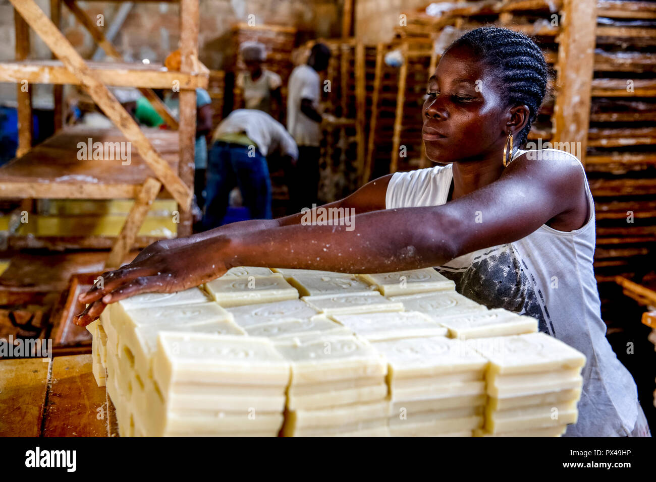 Soap factory in LomÃ©, Togo Stock Photo Alamy