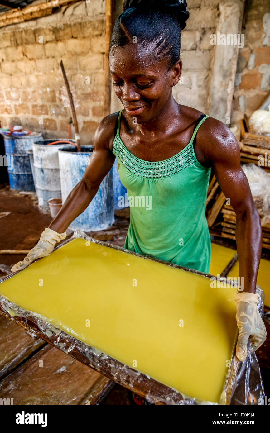 Soap factory in LomÃ©, Togo Stock Photo Alamy