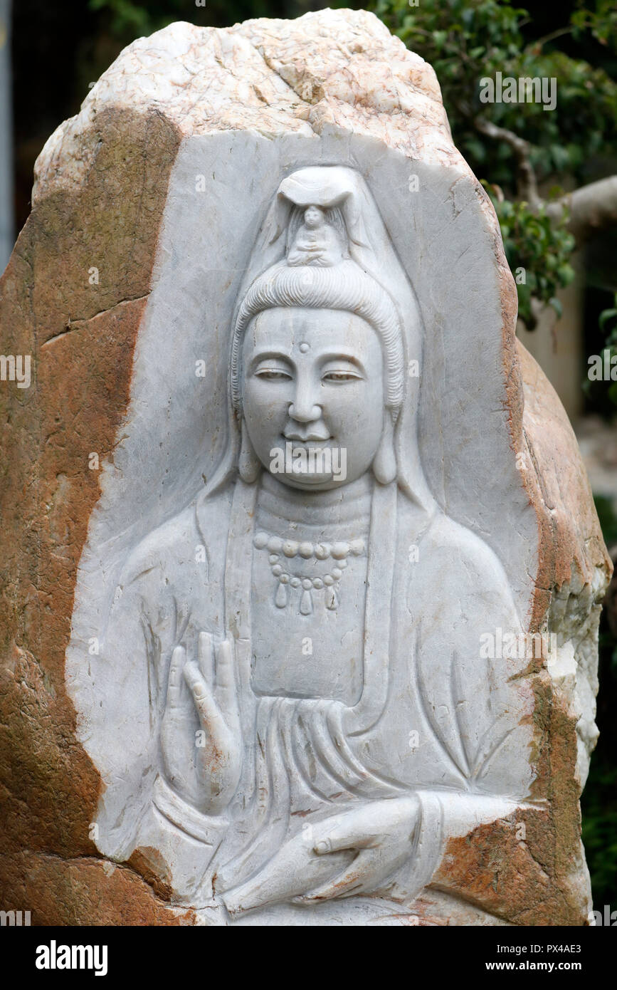 Van Hanh zen buddhist monastery. Kuan Yin, the bodhisattva of compassion. Dalat. Vietnam. Stock Photo
