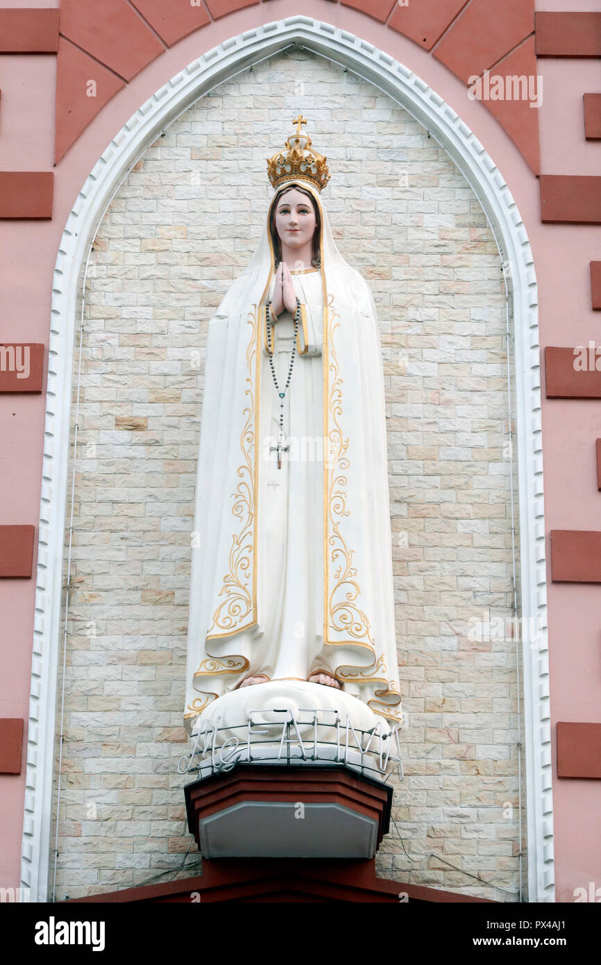Our Lady of Fatima church.  Fatima Statue.  Ho Chi Minh City. Vietnam. Stock Photo