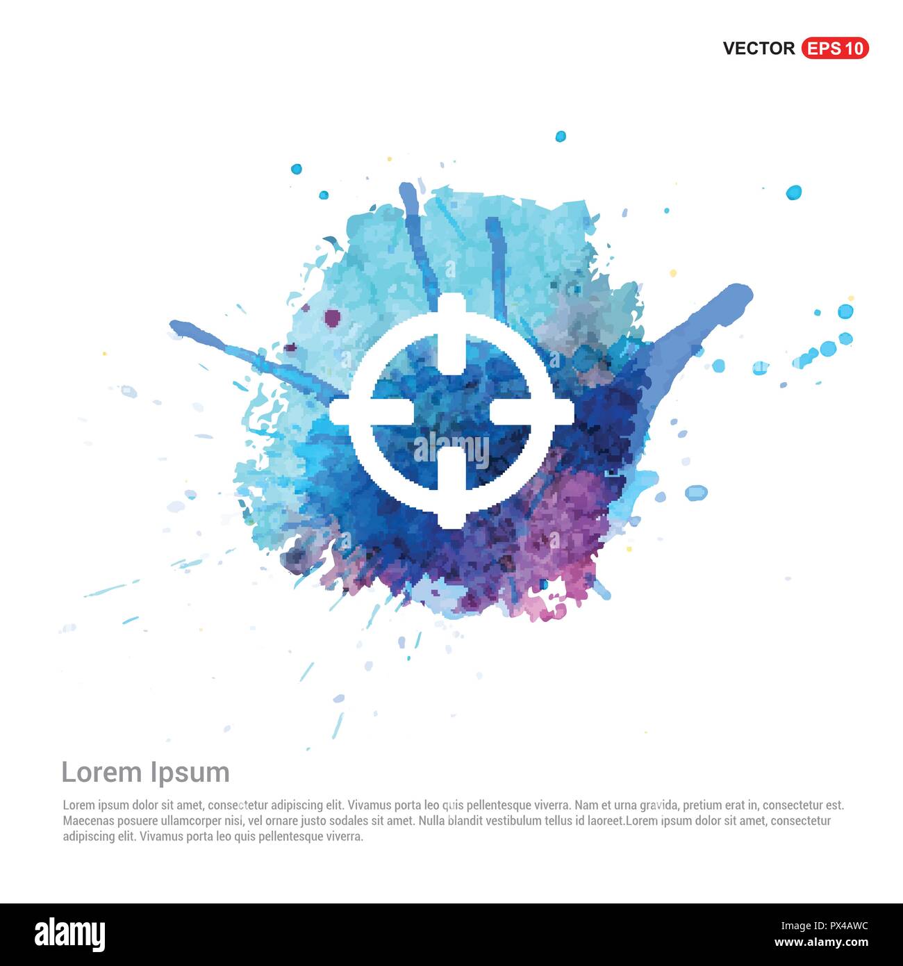 Target icon Watercolor Background Stock Vector Image & Art Alamy