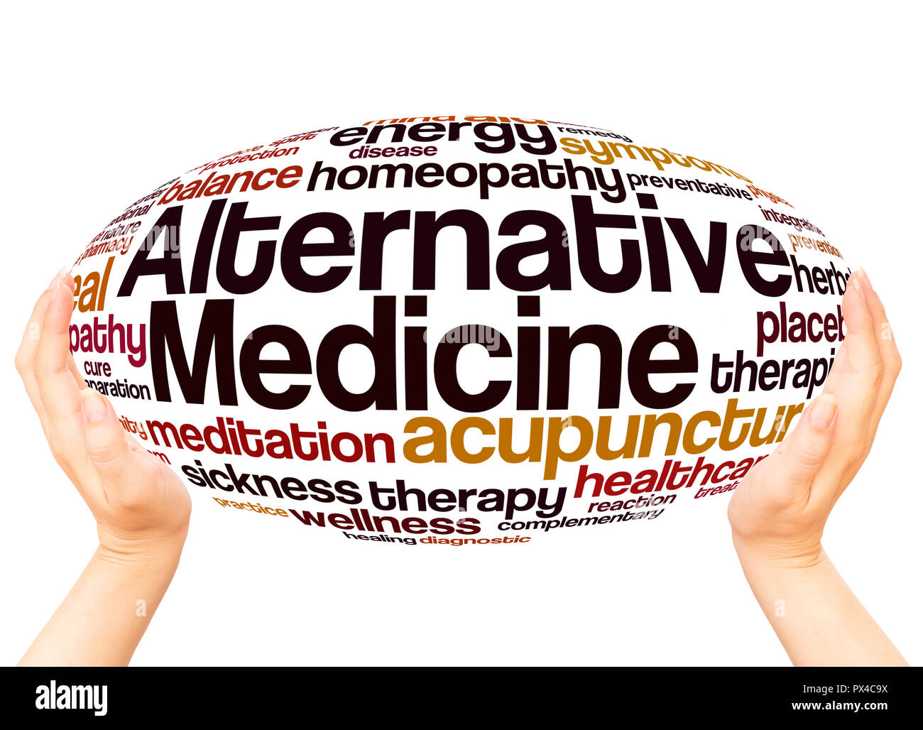 Alternative Medicine word cloud hand sphere concept on white background Stock Photo Alamy