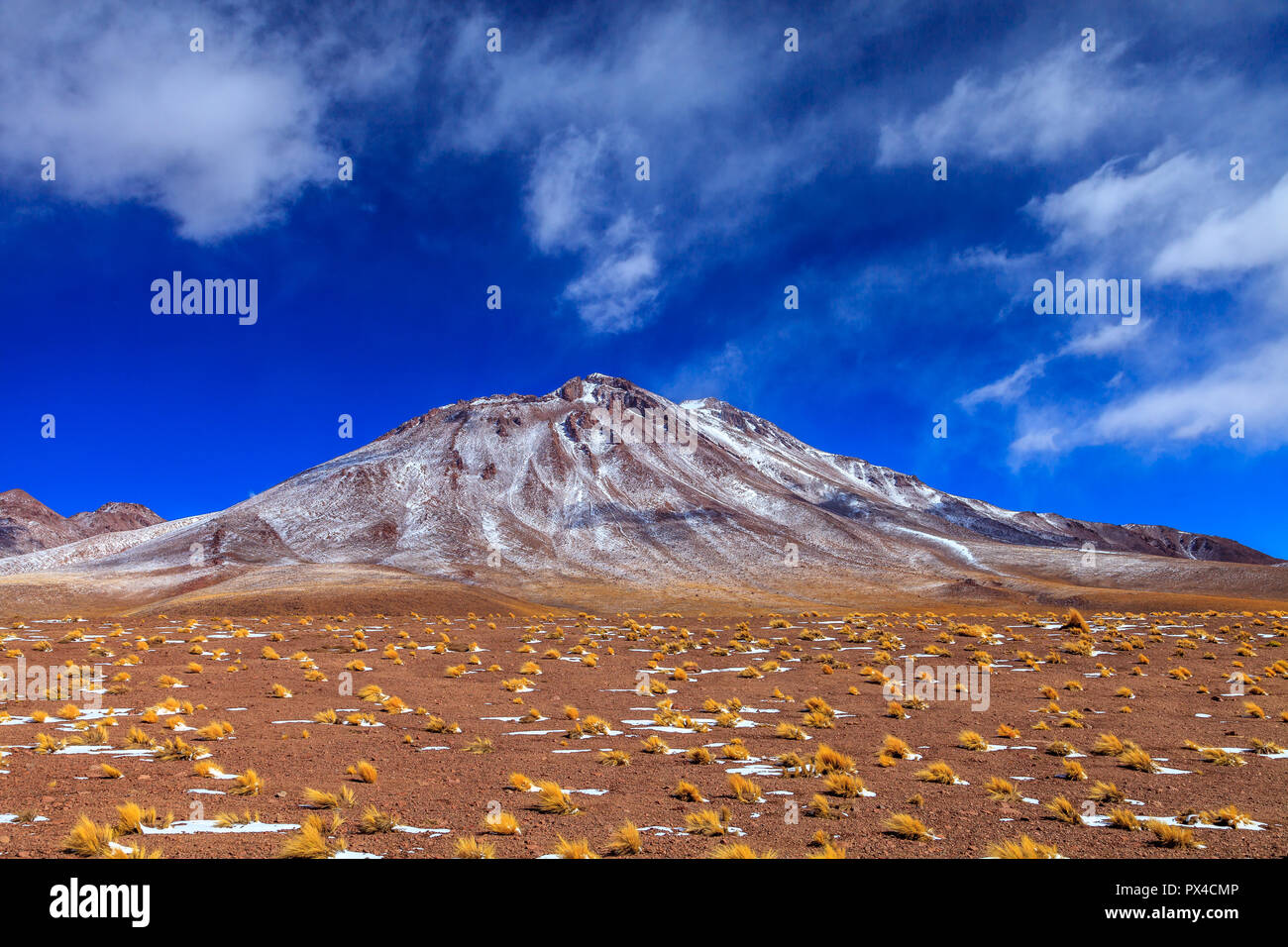 View of the Lascar Volcano (Atacama, Chile) Stock Photo
