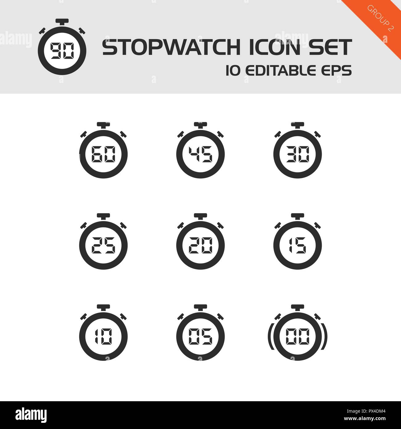 Timer isolated vector vectors hi-res stock photography and images - Alamy
