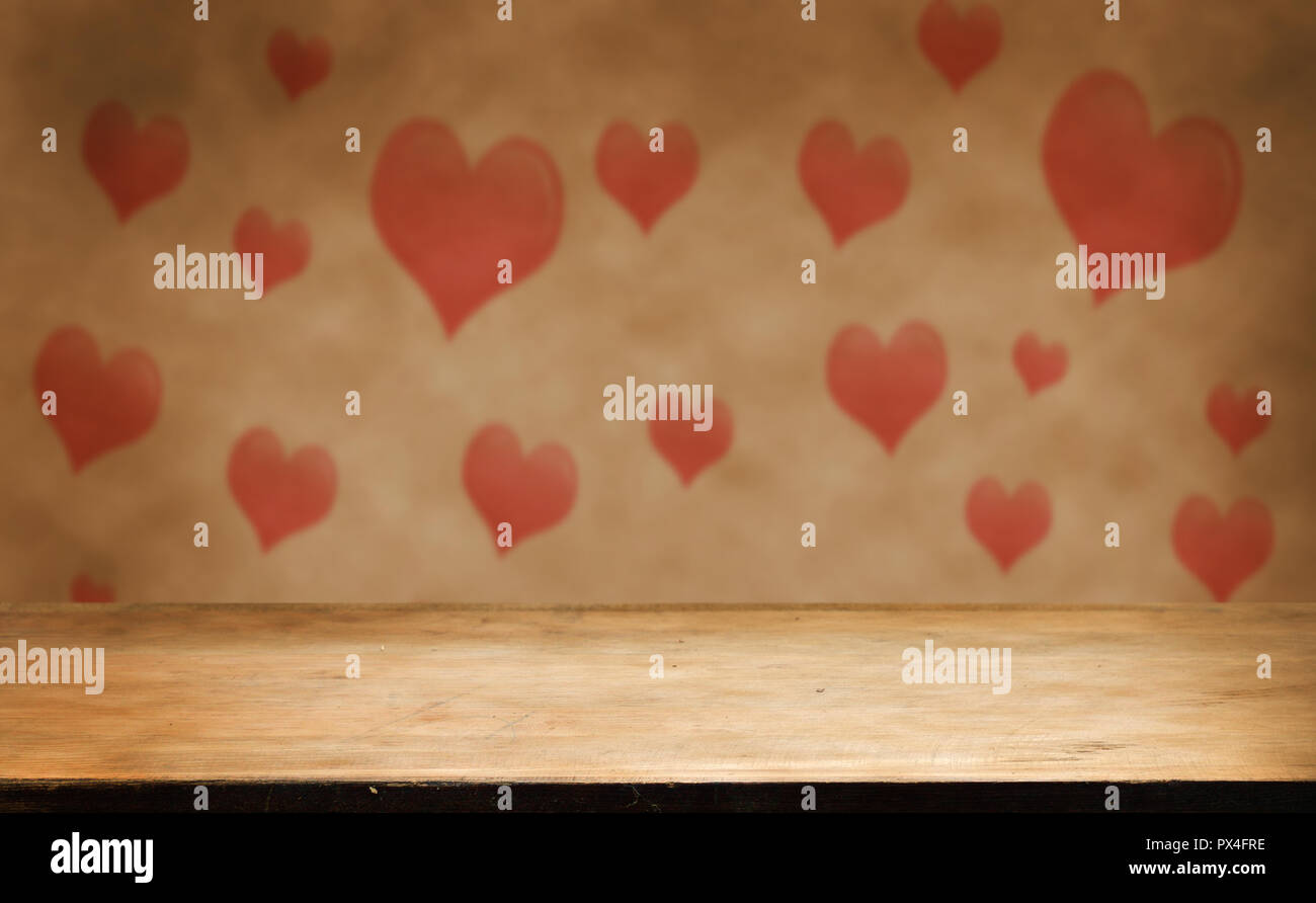 Empty table for display montages Stock Photo