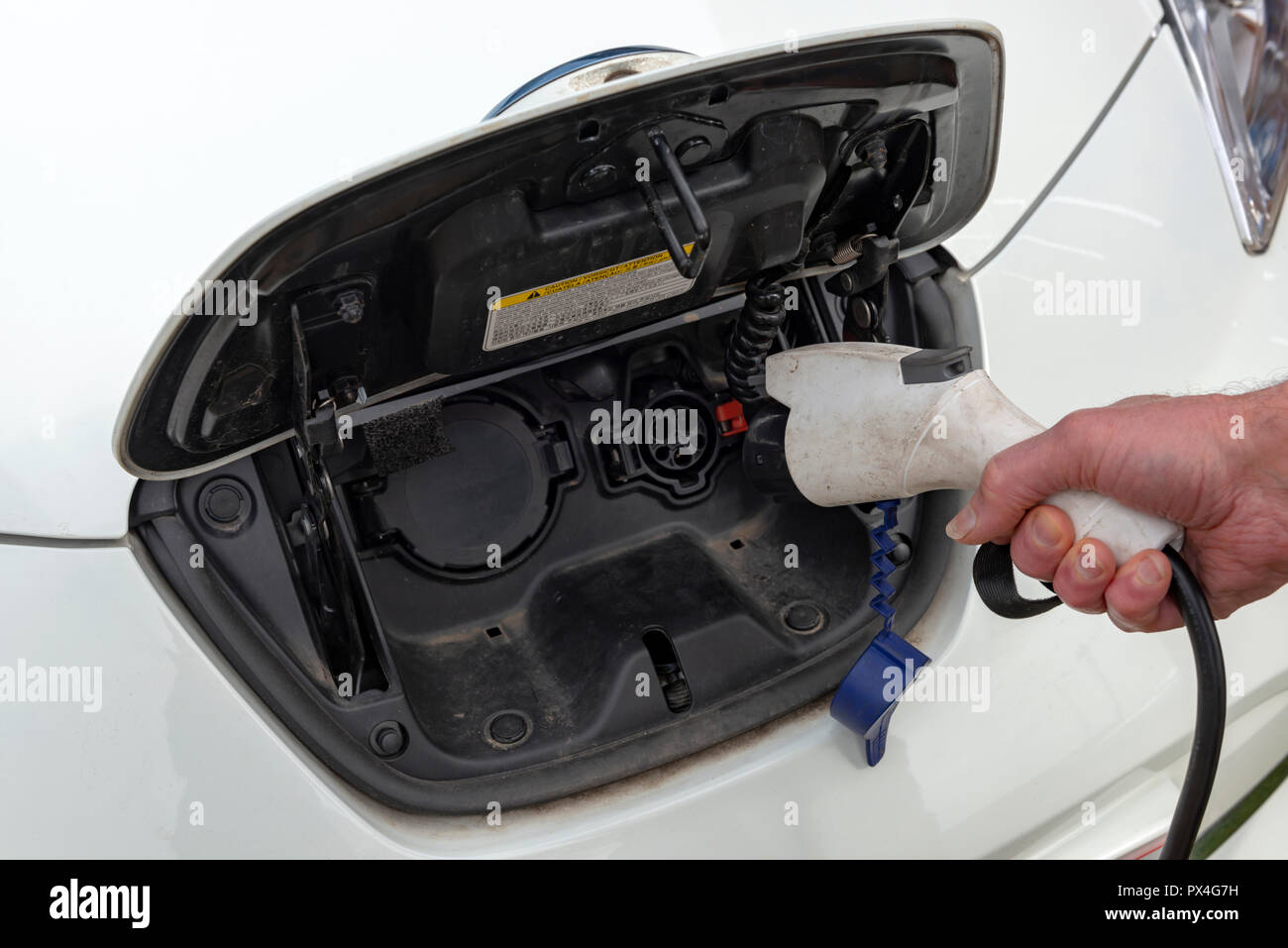 Plugin electric car Stock Photo Alamy