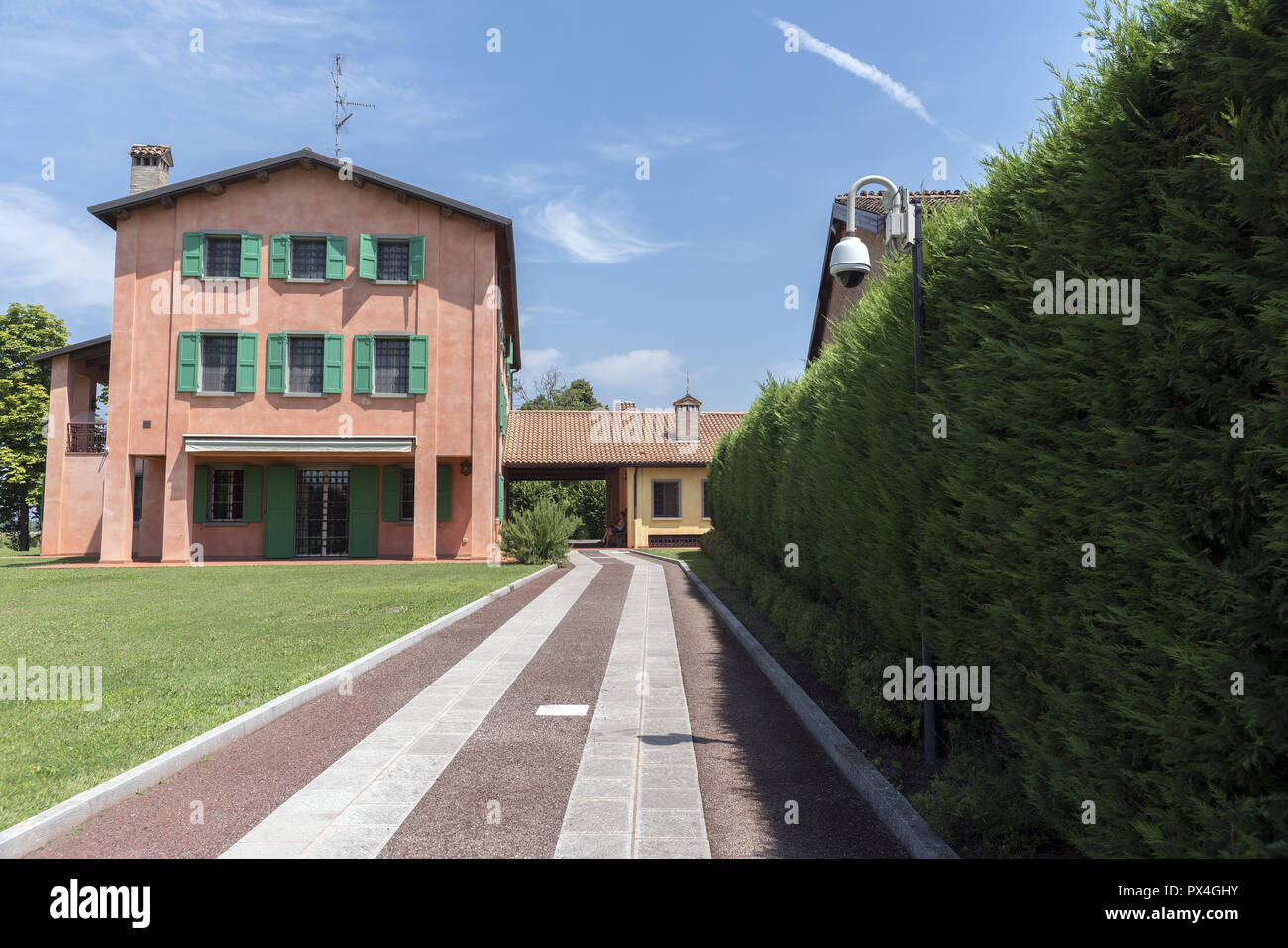 The family home of Luciano Pavarotti. Modena. Rodzinny dom Luciano Pavarotti. Stock Photo