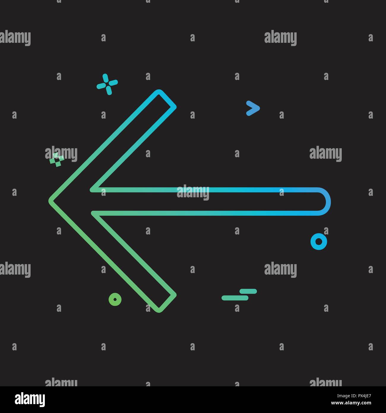 Left arrow icon design vector Stock Vector Image & Art - Alamy
