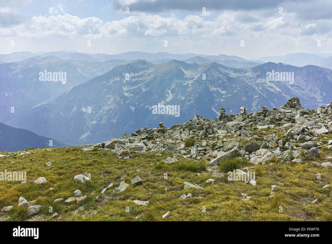 Landscape from Musala Peak, Rila mountain, Bulgaria Stock Photo - Alamy