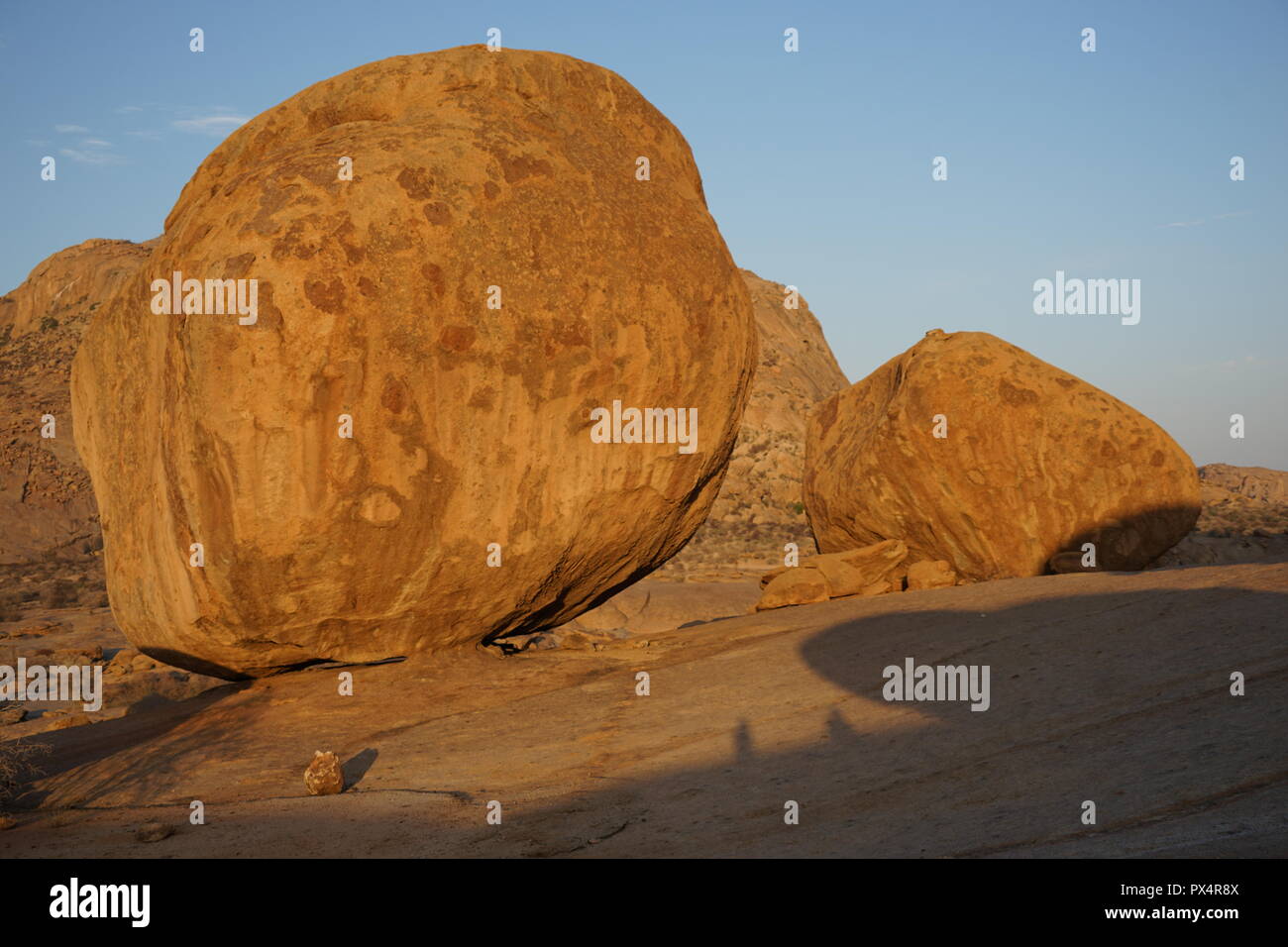 große runde Felskugeln, Wollsackbildung, Bull's Party,  Ameib Farm, Erongo Gebirge, Namibia, Afrika Stock Photo