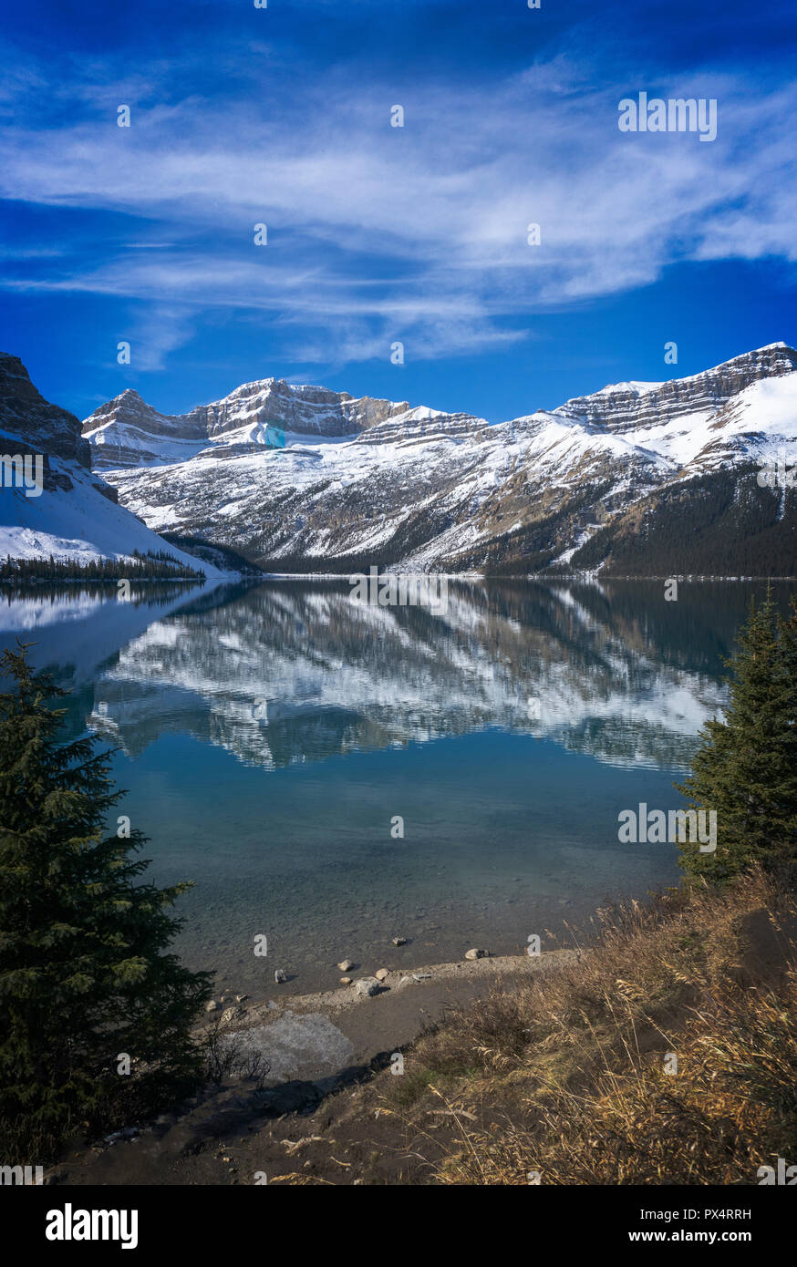 Bow Lake Banff National Park Alberta Canada Stock Photo Alamy