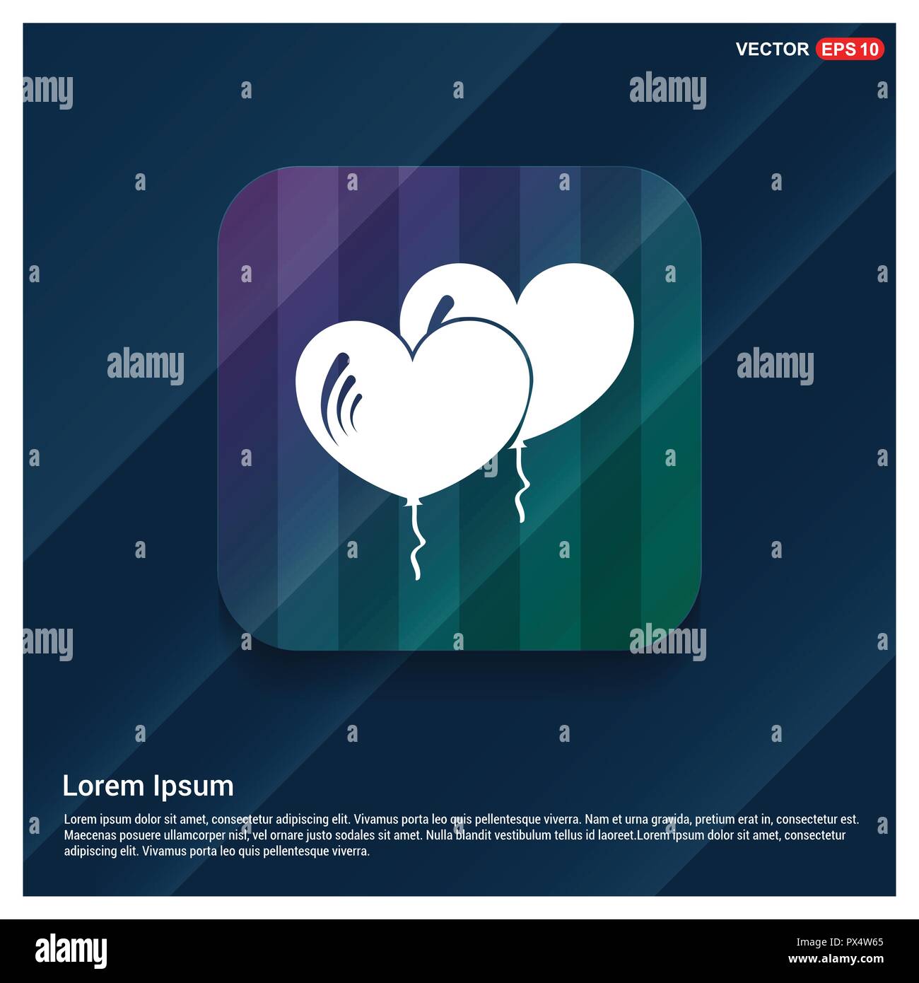 Heart Balloons Icons Stock Vector Image & Art - Alamy