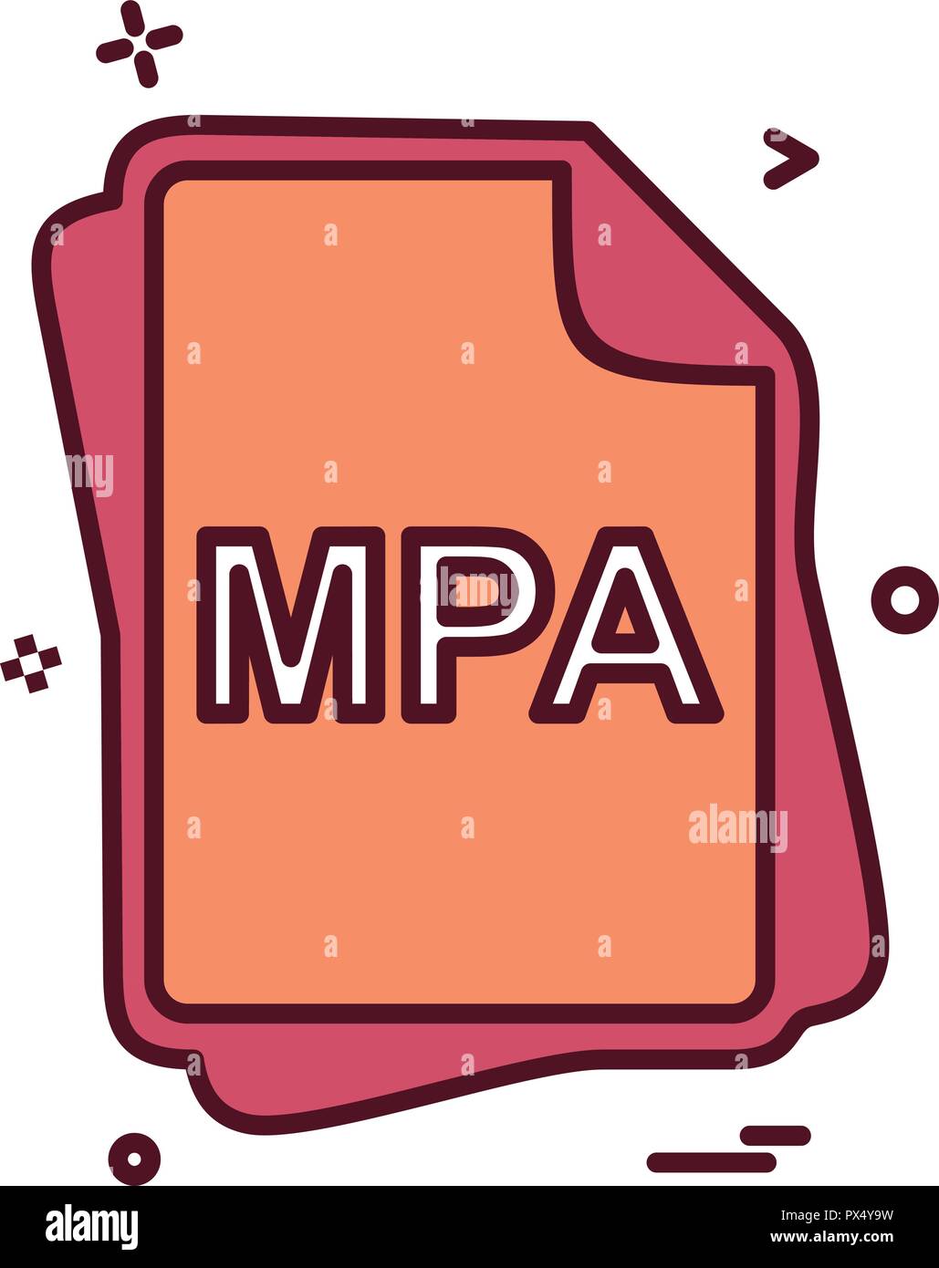 MPA file type icon design vector Stock Vector