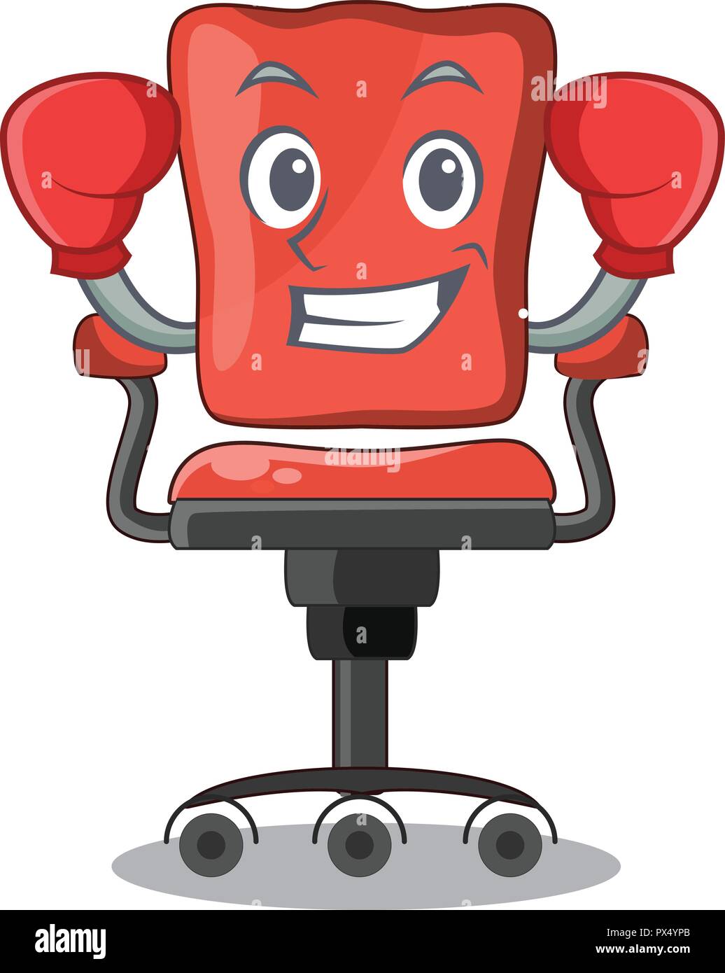 Boxing character office desk chair in indoor Stock Vector Image & Art