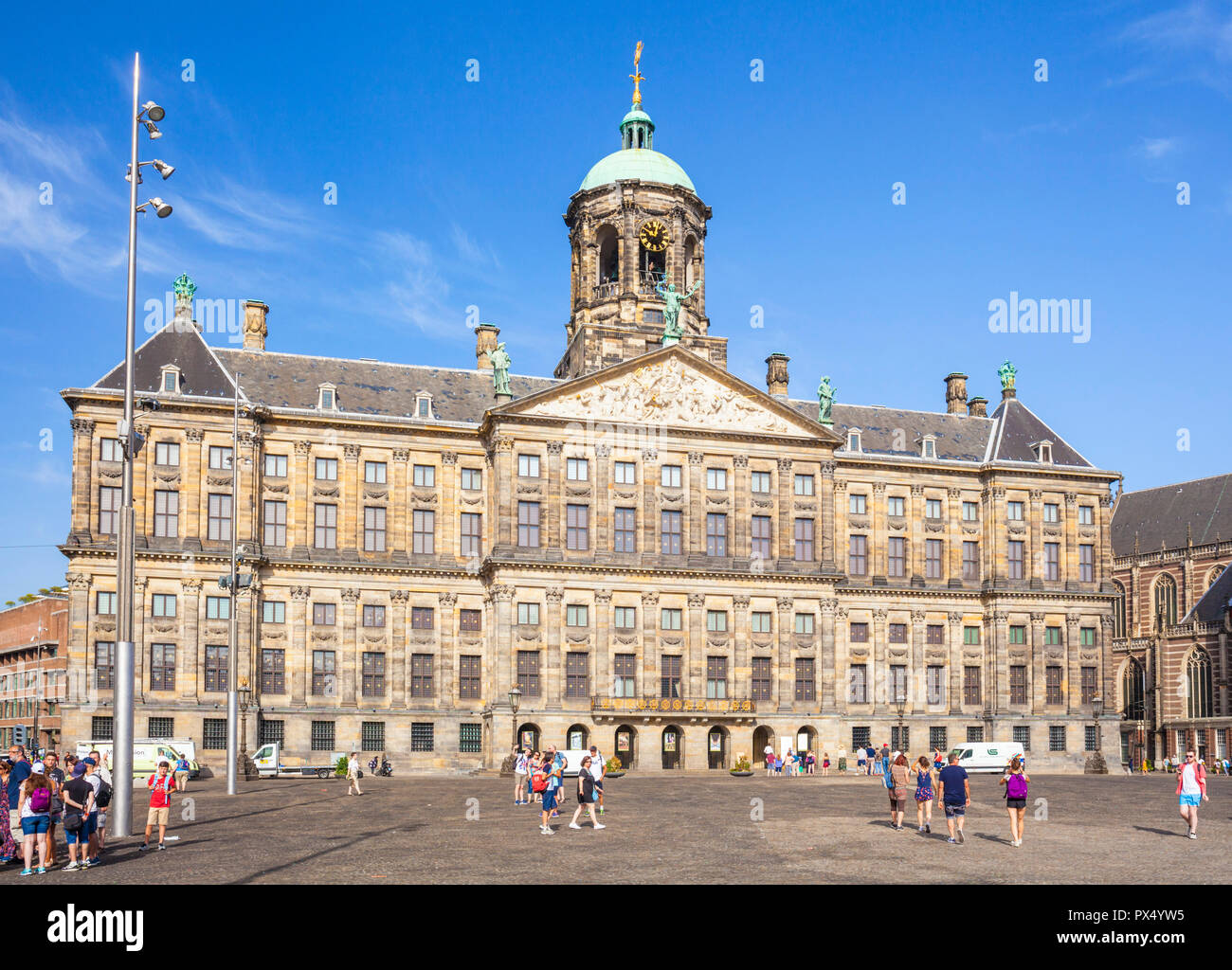 Amsterdam Royal palace Koninklijk Paleis in Dam square Amsterdam  central Amsterdam Netherlands Holland EU Europe Stock Photo