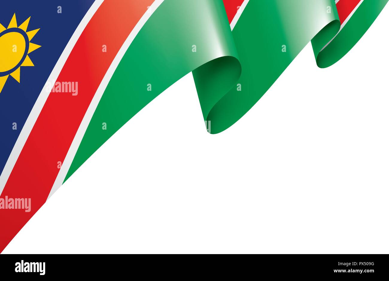 Namibia flag, vector illustration on a white background Stock Vector ...