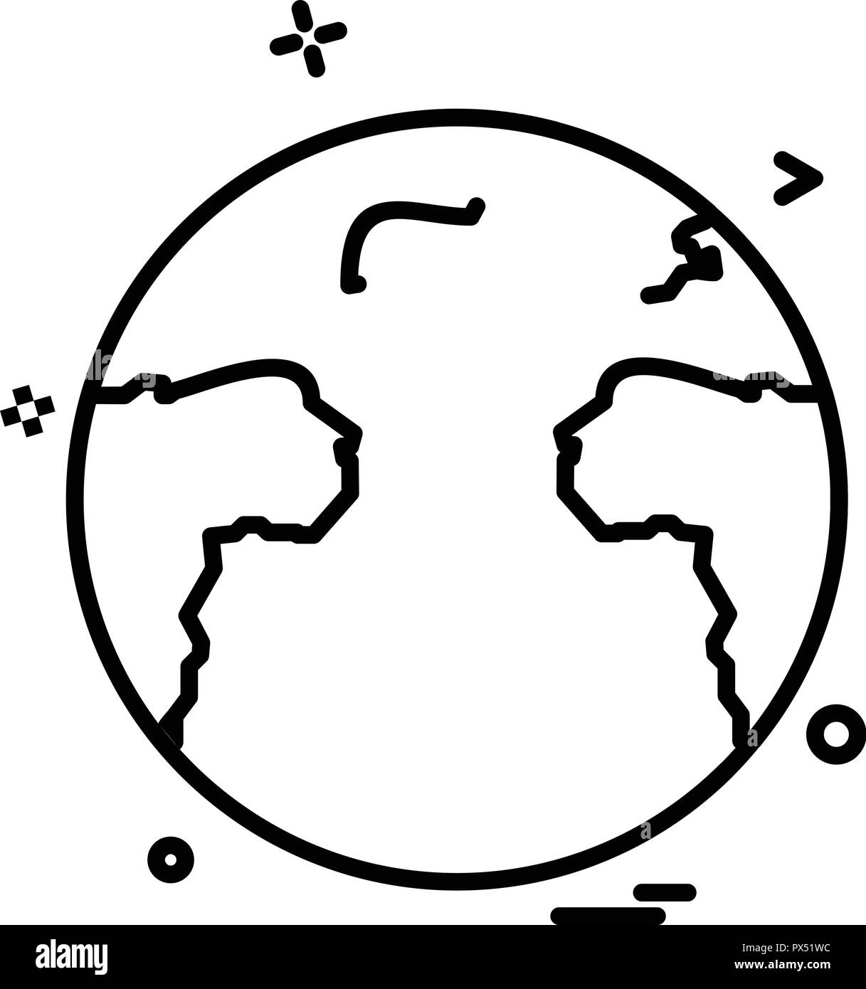 World map icon design vector Stock Vector Image & Art - Alamy