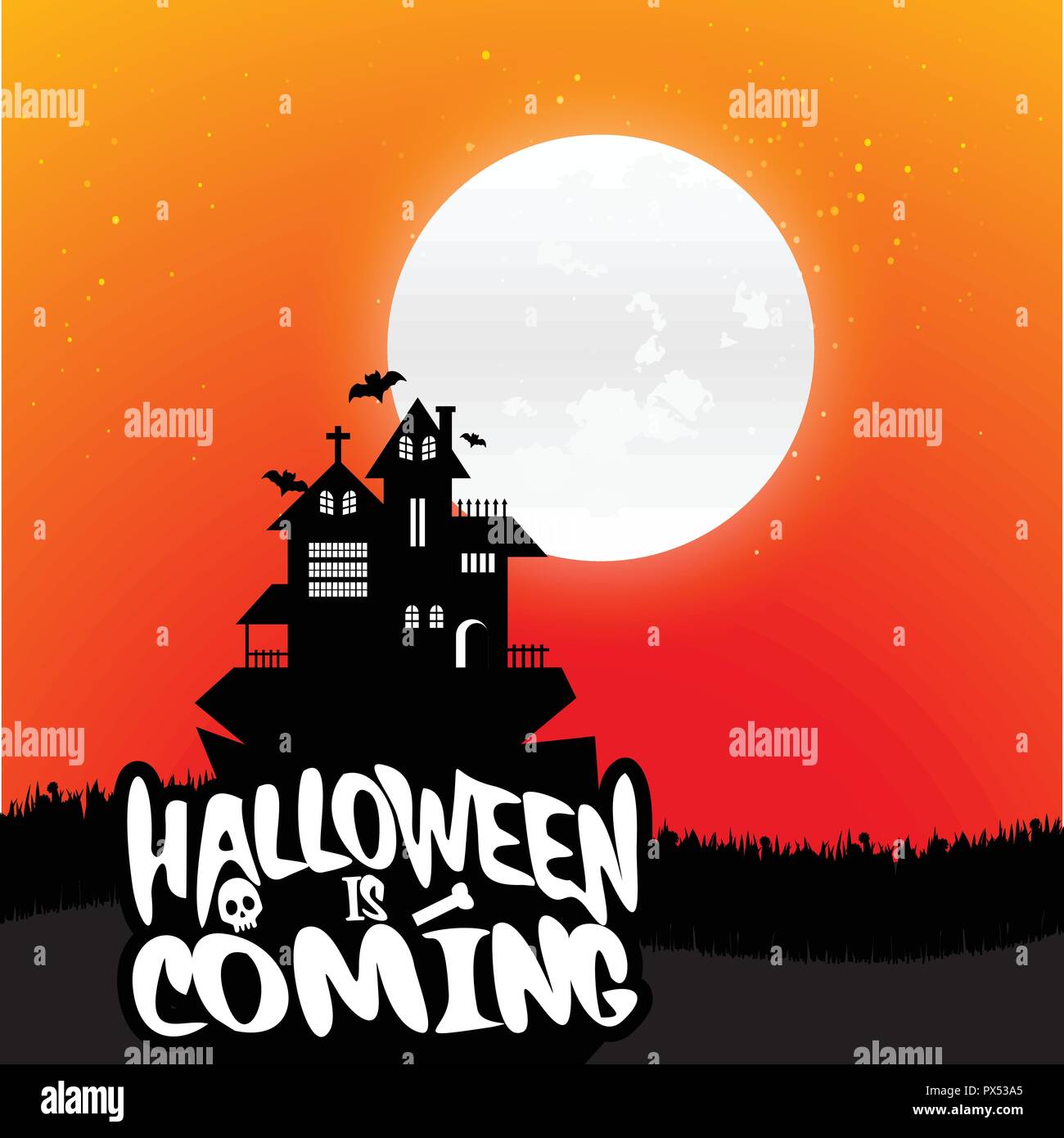 Happy Halloween scary Night background Stock Vector Image & Art - Alamy