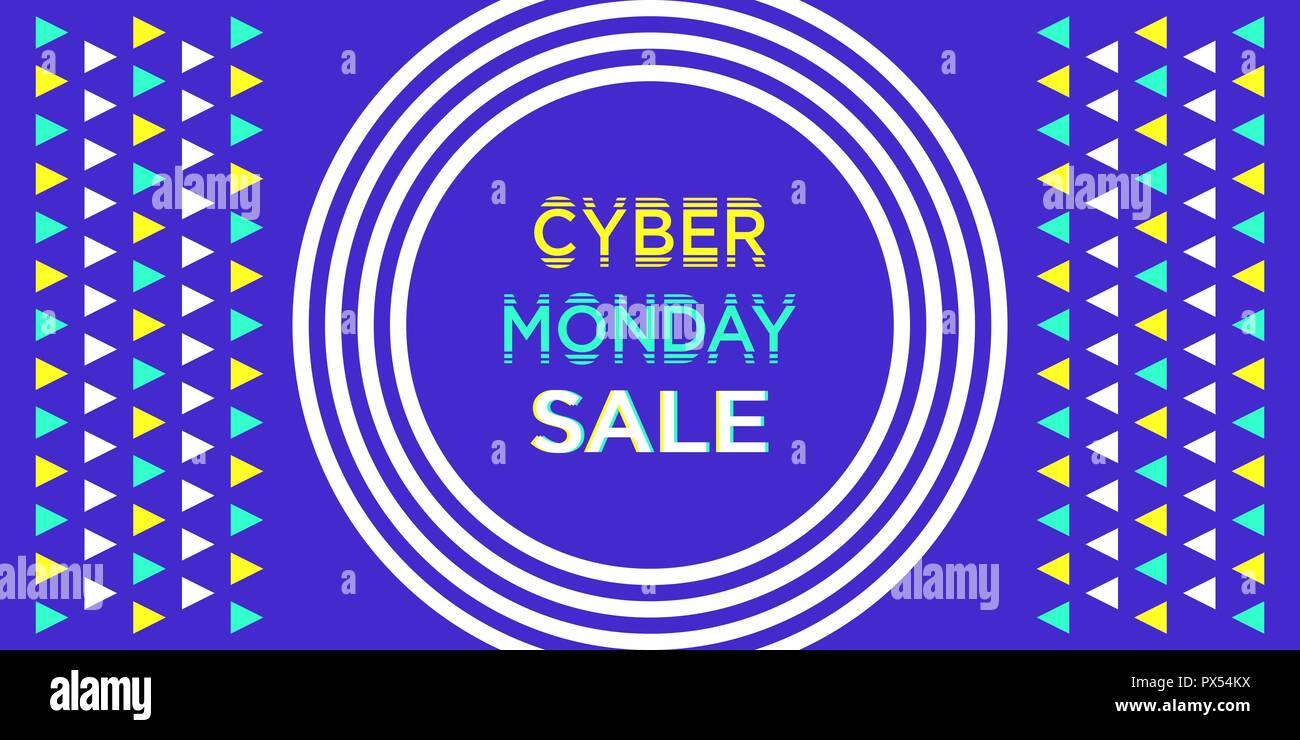 Cyber Monday Sale, Banner. Vector illustration of Cyber Monday